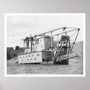 Guld Dredge Klondike 1915 Poster