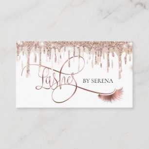 Guld driver Beauty Makeup Girl Lash Visitkort