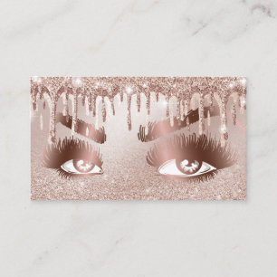 Guld driver Beauty Makeup Girl Lash Visitkort