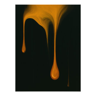 Guld Dropp Abstrakt Mörk Konsttryck Fototryck