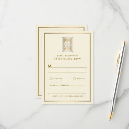 Guld Dubbla Happity Elegant kinesiska Bröllop OSA Kort