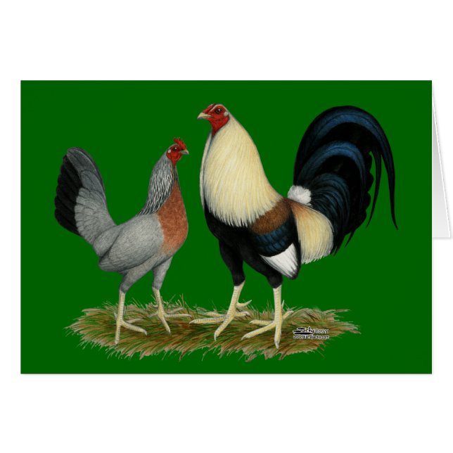 Guld- Duckwing hönor OBS Kort (Framsidan Horizontal)