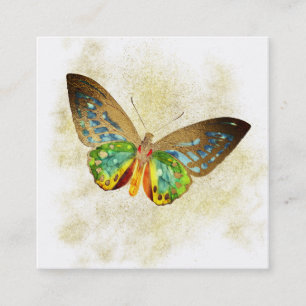 ** Guld Dust Magic Guld Gilded Butterfly Fyrkantigt Visitkort