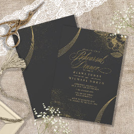 Guld Dust & Outlines Rehearsal Dinner Bk/Gld ID835