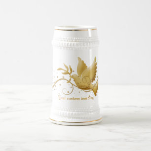 Guld- duva av fredjulkaffe koppar & koppar