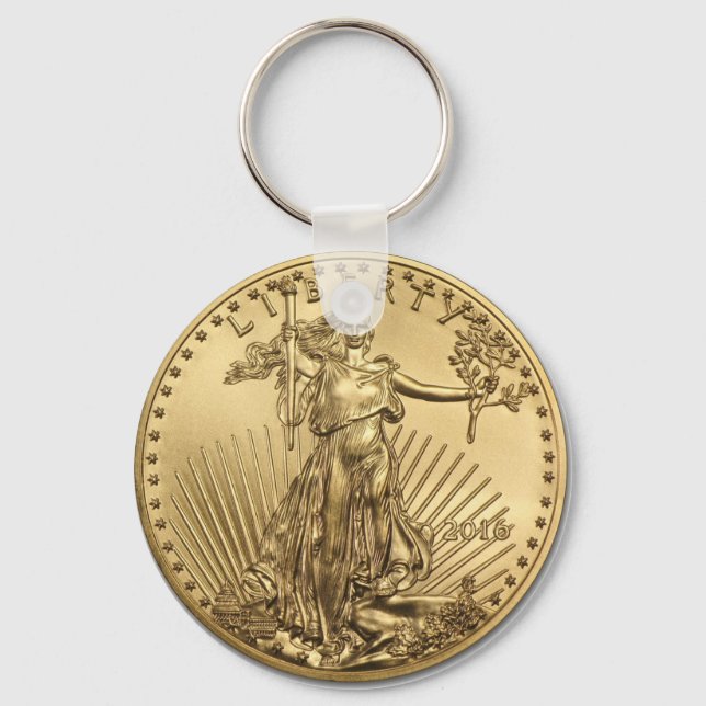 Guld Eagle-mynt Nyckelring (Framsida)