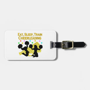 GULD EAT SLEEP CHEERLEADING DESIGN BAGAGEBRICKA