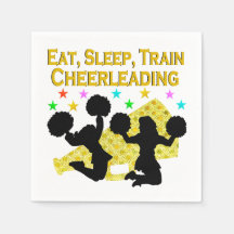 GULD EAT SLEEP CHEERLEADING DESIGN