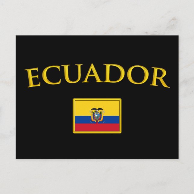 Guld- Ecuador Vykort (Framsida)