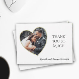 Guld Edged Heart Ram Bröllop Photo Tack