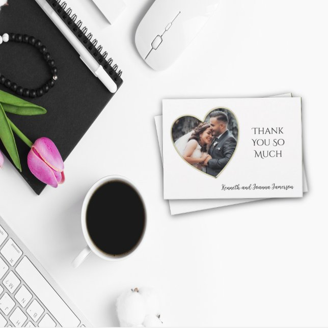 Guld Edged Heart Ram Bröllop Photo Tack (Skapare uppladdad)