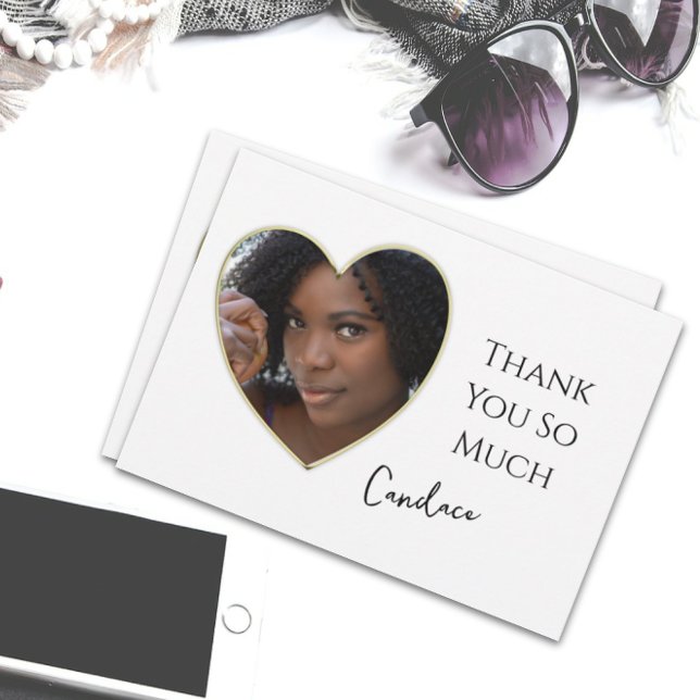 Guld Edged Heart Ram Photo Studenten Tack (Skapare uppladdad)