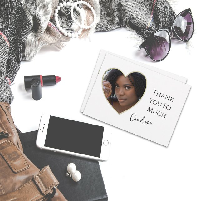 Guld Edged Heart Ram Photo Studenten Tack (Skapare uppladdad)