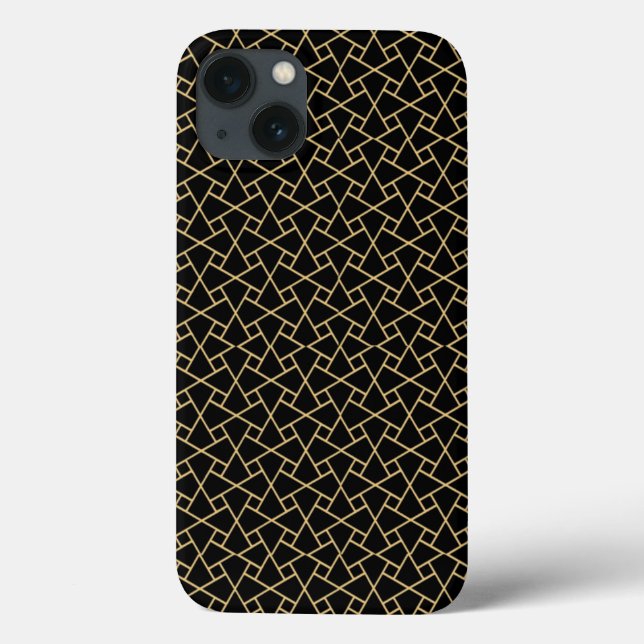 Guld-effect, Black Islamic Mönster iPad Mini Case (Baksida)