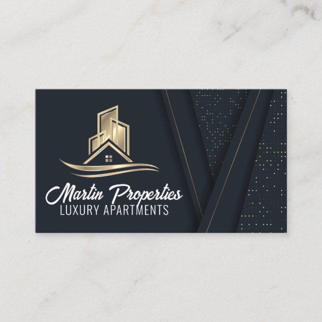 Guld Egendom Logotyp | Real Gods Visitkort (Framsida)