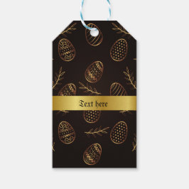 Guld Eggs Påsk Presentetikett