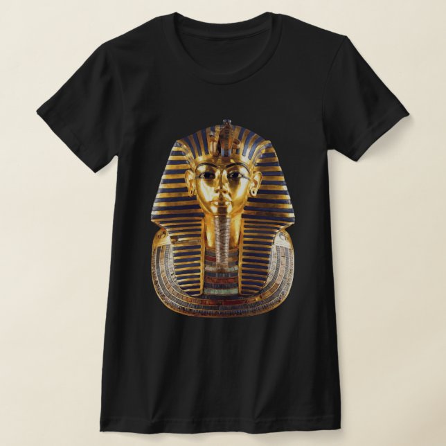 Guld egyptisk faraomask art t shirt (Laydown)