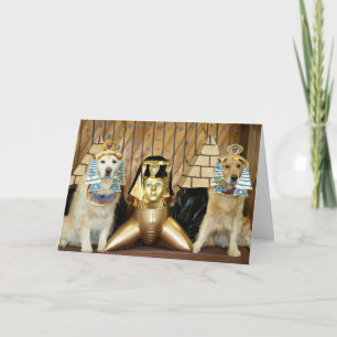 Guld- egyptisk födelsedag kort