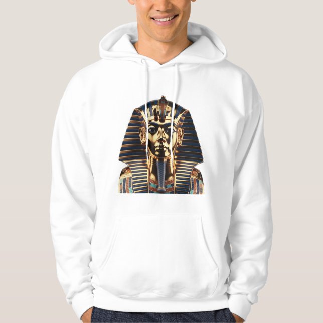 Guld egyptisk maskkonst hoodie (Framsida)