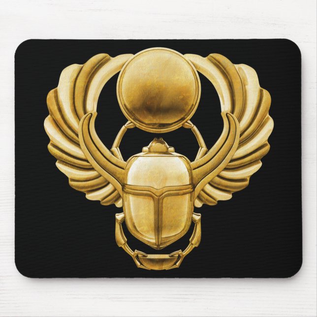 Guld- egyptisk Scarab Musmatta (Framsidan)