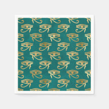 Guld Egyptiska Öga i Horus Mönster