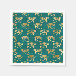 Guld Egyptiska Öga i Horus Mönster Pappersservett