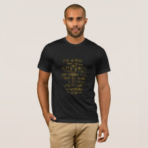 Guld- egyptiskt Ankh argt symbol Tee