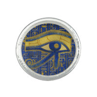Guld- egyptiskt öga av den Horus - Wadjet Lapis