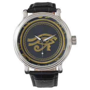 Guld- egyptiskt öga av Horus - Wadjet Armbandsur