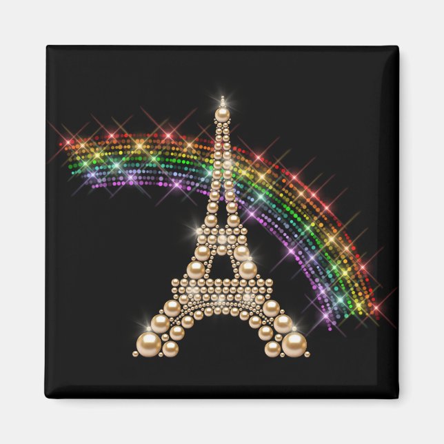 Guld Eiffel Torn Magnet (Framsidan)