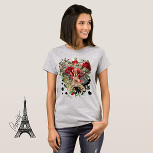Guld Eiffel Torn T Shirt