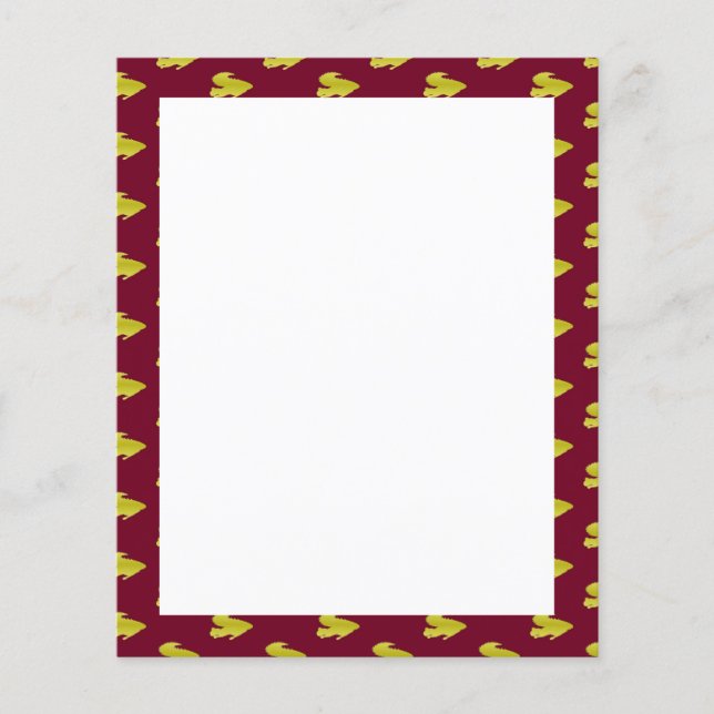 Guld ekorre på rött (Framsida)