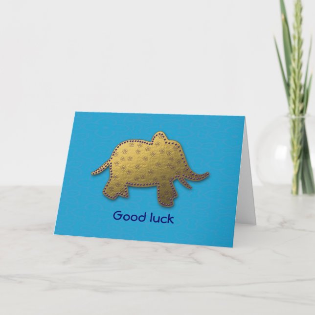 guld elefant kort (Framsida)