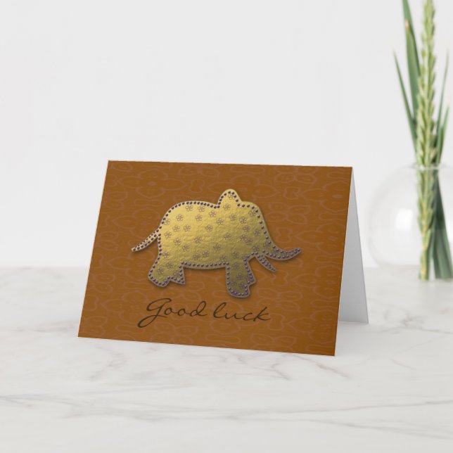 guld elefant kort (Framsida)