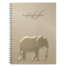 Guld Elefant Lyx Monogram