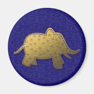 guld elefant magnet