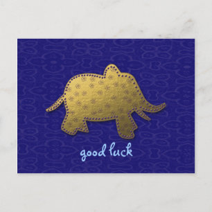 guld elefant vykort