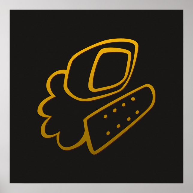 Guld Elegance 06 Skriv ut Poster (Framsidan)