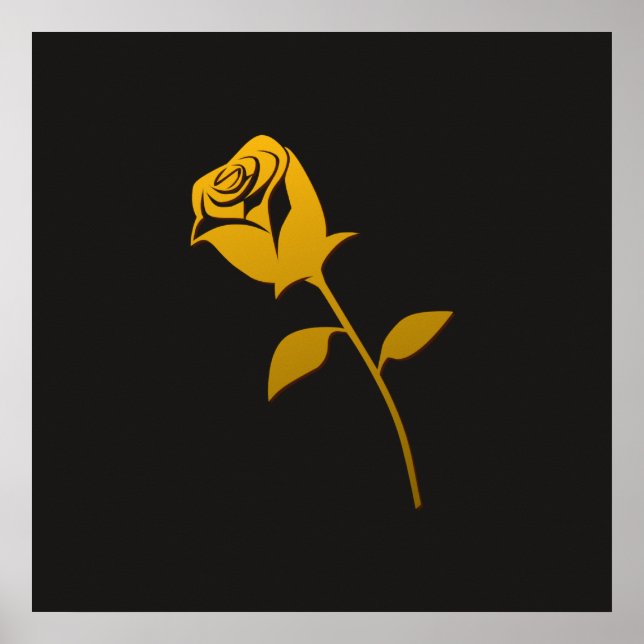 Guld Elegance 19 Skriv ut Poster (Framsidan)