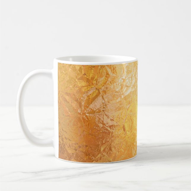 Guld Elegance: Abstrakt Luxurious Background Kaffemugg (Vänster)