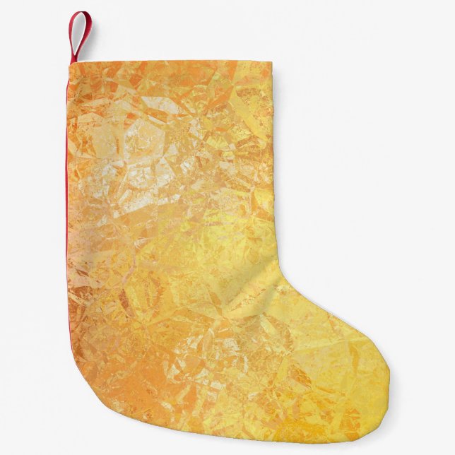 Guld Elegance: Abstrakt Luxurious Background Liten Julstrumpa (Framsidan)