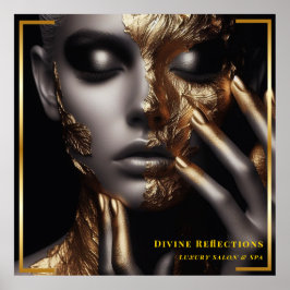 Guld Elegance Divine Reflection Salon & Spa Poste Poster