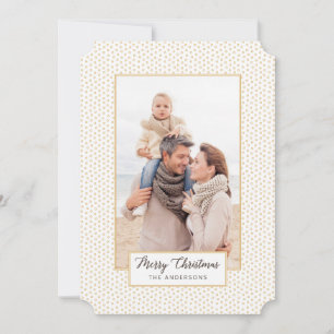Guld Elegance God jul Modern Photo Card Julkort