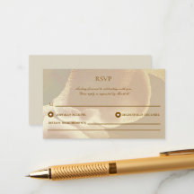 Guld Elegant Alkoholbläck Bröllop RSVP Ca Kort