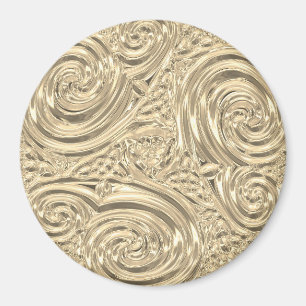 Guld elegant art nouveau abstrakt magnet