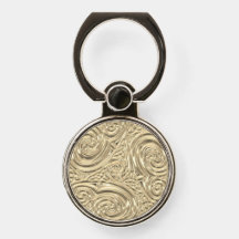 Guld elegant art nouveau präglat av präglat utseen