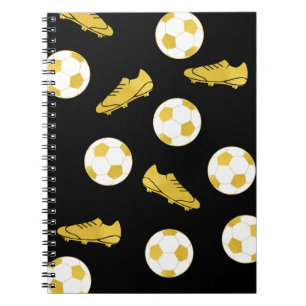 Guld Elegant Classic Ocer Cleats Boll Black Anteckningsbok