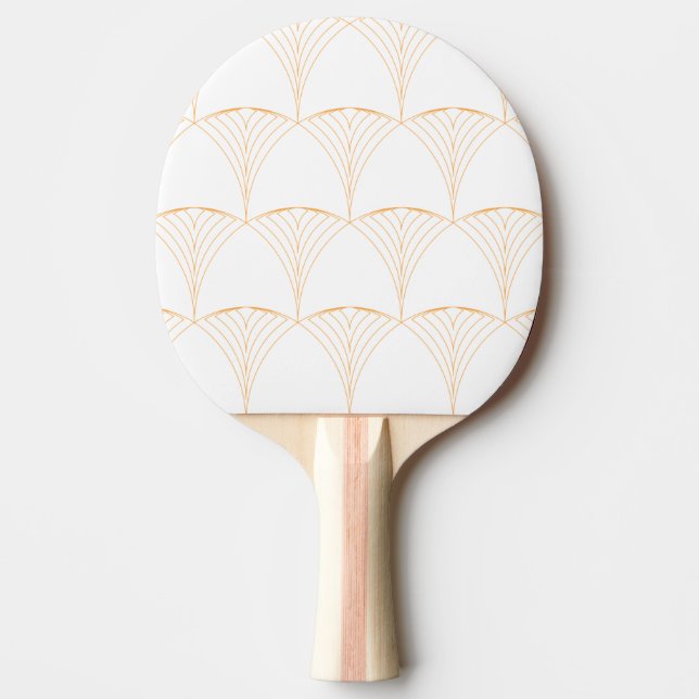 Guld, elegant, enkel, lyxig traditionell mönster pingisracket (Framsidan)