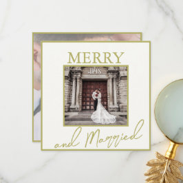 Guld Elegant Glad & Gift 2 Bilder Tack Kort