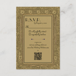 Guld Elegant Jugend R.S.V.P. Tilläggskort